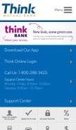 How thinkbank.com looks like on a mobile device such as an iPhone.