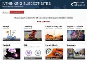 How thinkib.net looks like on a tablet such as an iPad.