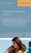 How thinkific.com looks like on a mobile device such as an iPhone.