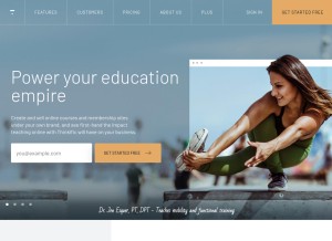 How thinkific.com looks like on a tablet such as an iPad.