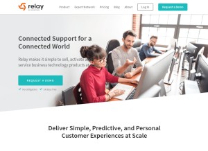 How thinkrelay.com looks like on a tablet such as an iPad.