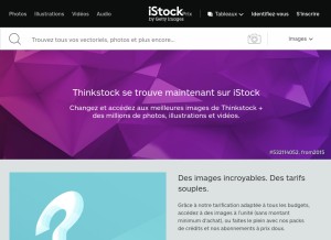 How thinkstockphotos.com looks like on a tablet such as an iPad.