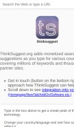 How thinksuggest.org looks like on a mobile device such as an iPhone.