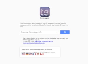 How thinksuggest.org looks like on a tablet such as an iPad.