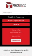 How thinktech.net looks like on a mobile device such as an iPhone.