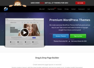 How thinkupthemes.com looks like on a tablet such as an iPad.