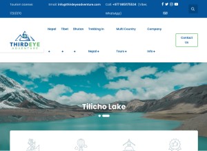 How thirdeyeadventure.com looks like on a tablet such as an iPad.