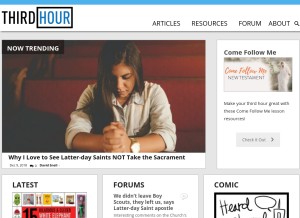 How thirdhour.org looks like on a tablet such as an iPad.