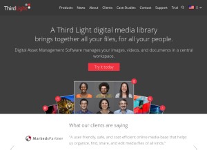 How thirdlight.com looks like on a tablet such as an iPad.