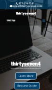 How thirtyseven4.com looks like on a mobile device such as an iPhone.