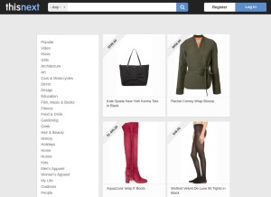 How thisnext.com looks like on a tablet such as an iPad.