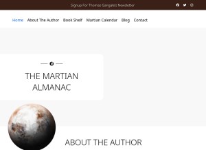 How thomasgangale.com looks like on a tablet such as an iPad.