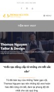 How thomasnguyentailor.com looks like on a mobile device such as an iPhone.