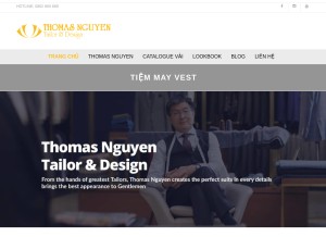 How thomasnguyentailor.com looks like on a tablet such as an iPad.