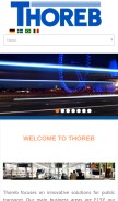 How thoreb.com looks like on a mobile device such as an iPhone.