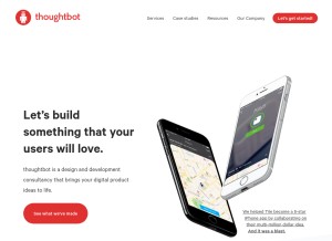 How thoughtbot.com looks like on a tablet such as an iPad.