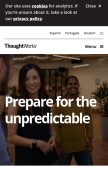 How thoughtworks.com looks like on a mobile device such as an iPhone.
