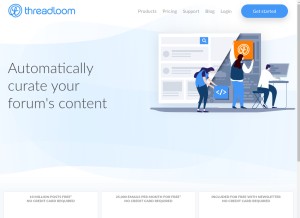 How threadloom.com looks like on a tablet such as an iPad.