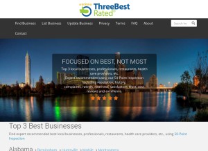 How threebestrated.com looks like on a tablet such as an iPad.