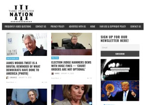 How threepercenternation.com looks like on a tablet such as an iPad.