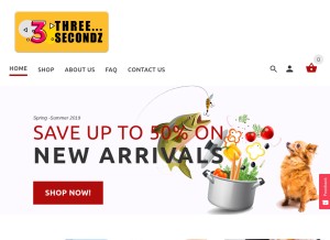 How threesecondz.com looks like on a tablet such as an iPad.