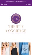 How thriftyconcierge.com looks like on a mobile device such as an iPhone.