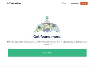 How thrivehive.com looks like on a tablet such as an iPad.