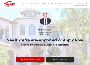 How thrivemcallen.com looks like on a tablet such as an iPad.