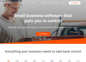 How thryv.com looks like on a tablet such as an iPad.