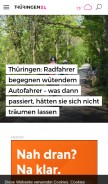 How thueringen24.de looks like on a mobile device such as an iPhone.