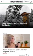 How thueringer-allgemeine.de looks like on a mobile device such as an iPhone.