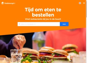How thuisbezorgd.nl looks like on a tablet such as an iPad.