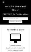 How thumbnailsave.zeeguru.com looks like on a mobile device such as an iPhone.