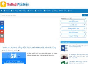How thuthuatphanmem.vn looks like on a tablet such as an iPad.