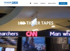 How tickerplay.com looks like on a tablet such as an iPad.