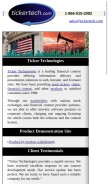 How tickertech.net looks like on a mobile device such as an iPhone.