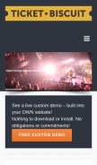 How ticketbiscuit.com looks like on a mobile device such as an iPhone.