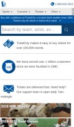 How ticketcity.com looks like on a mobile device such as an iPhone.
