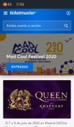How ticketmaster.es looks like on a mobile device such as an iPhone.