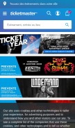 How ticketmaster.fr looks like on a mobile device such as an iPhone.