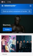 How ticketmaster.nl looks like on a mobile device such as an iPhone.