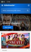 How ticketmaster.se looks like on a mobile device such as an iPhone.