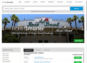 How ticketsmarter.com looks like on a tablet such as an iPad.