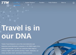 How ticketstravelnetwork.com looks like on a tablet such as an iPad.