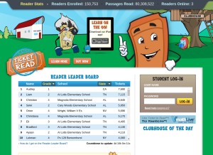 How tickettoread.com looks like on a tablet such as an iPad.