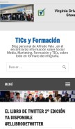 How ticsyformacion.com looks like on a mobile device such as an iPhone.