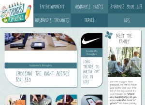 How tidbitsofexperience.com looks like on a tablet such as an iPad.