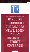 How tidesports.com looks like on a mobile device such as an iPhone.