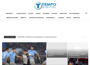 How tiempo.hn looks like on a tablet such as an iPad.