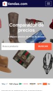 How tiendas.com looks like on a mobile device such as an iPhone.
